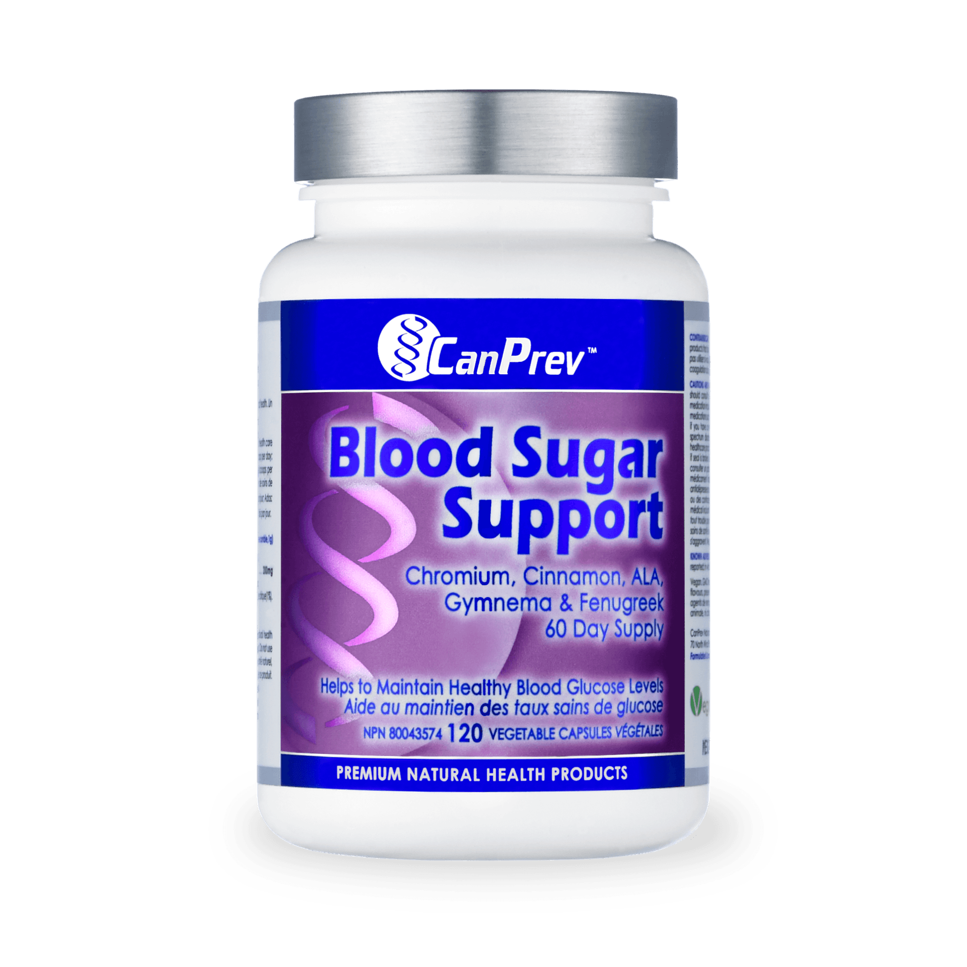 CanPrev Blood Sugar Support 120 Veg Capsules 