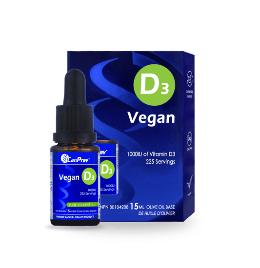 CanPrev D3 Drops 1000IU Vegan 15mL - Wellness Supplement