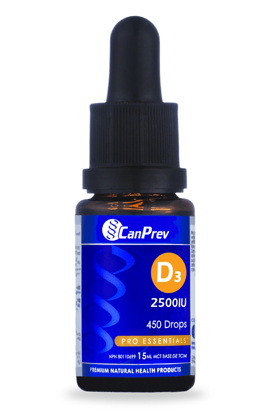 CanPrev D3 Drops 2500IU MCT Base 15mL - Wellness Supplement
