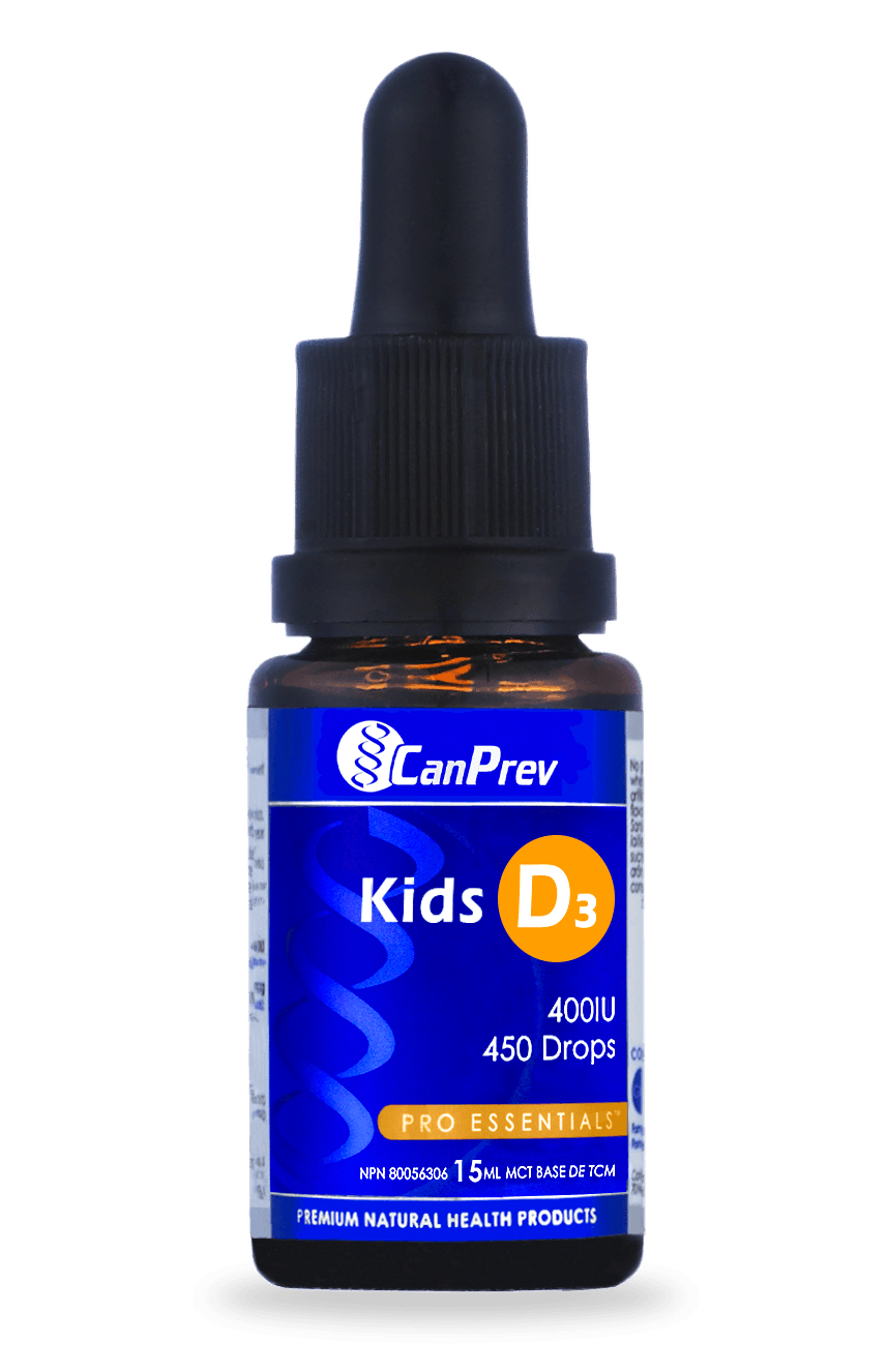 CanPrev D3 Drops Kids 400IU MCT base 15mL - Wellness Supplement