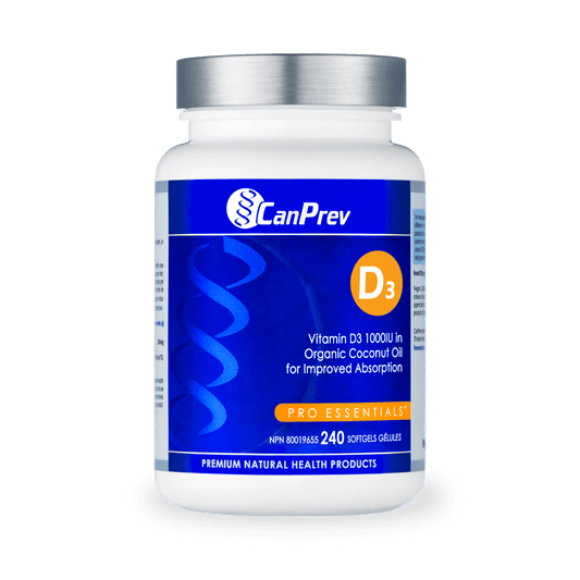 CanPrev D3 Organic Coconut Oil 240 Softgels - Wellness Supplement