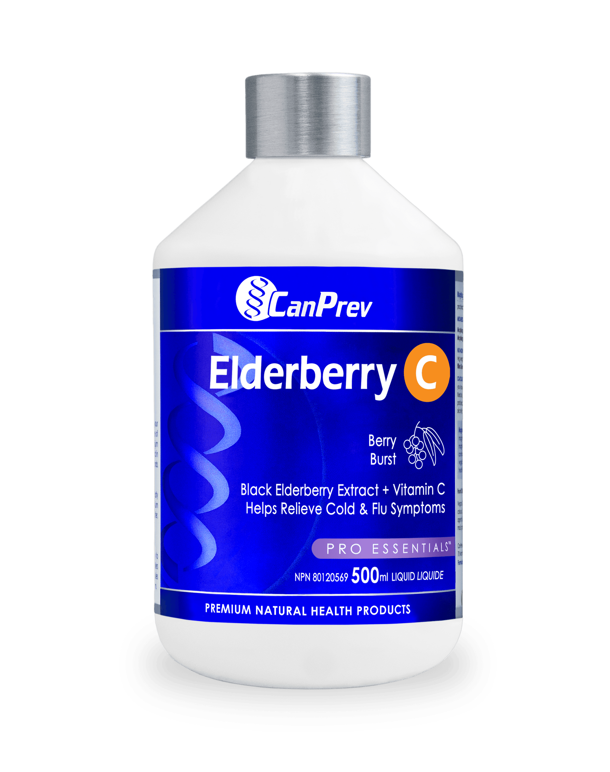 CanPrev Elderberry C Liquid Berry Burst 500mL Liquid - Wellness Supplement