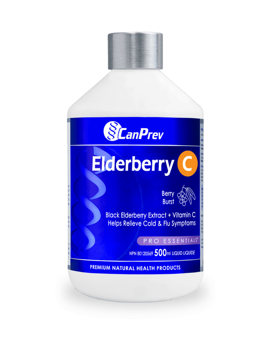 CanPrev Elderberry C Liquid Berry Burst 500mL Liquid - Wellness Supplement