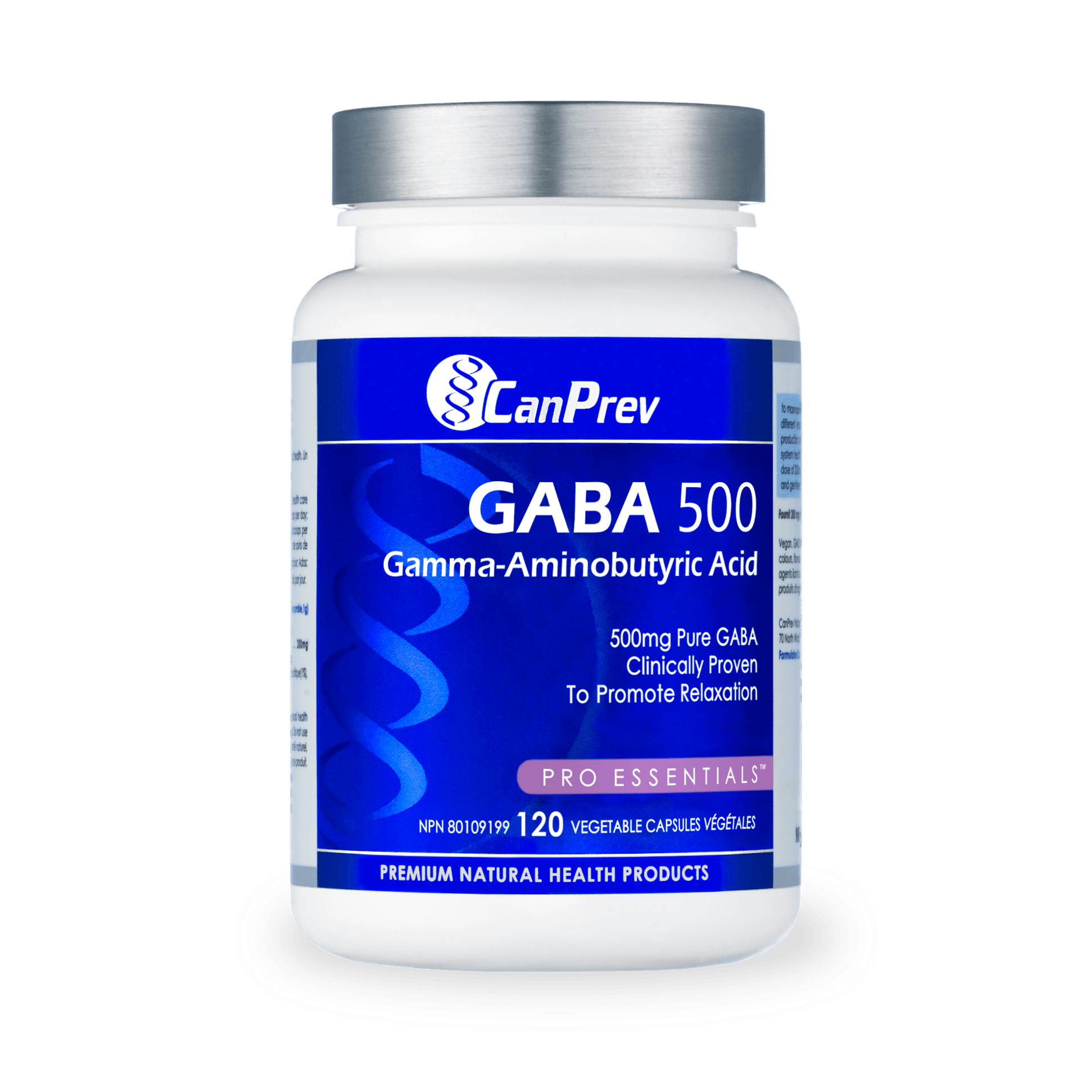 CanPrev GABA 500 120 Veg Capsules - Wellness Supplement