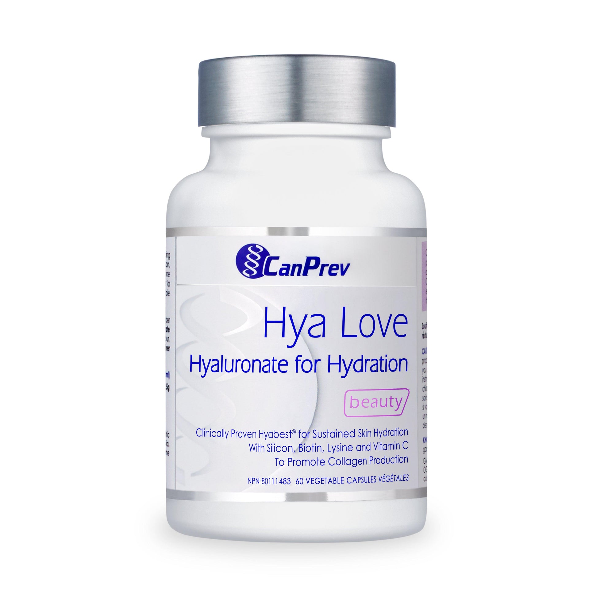 CanPrev Hya Love Hyaluronate for Hydration 60 Veg Capsules - Wellness Supplement