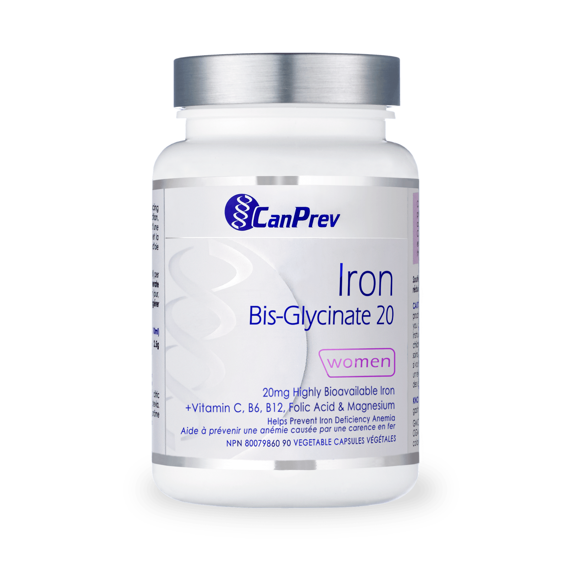 CanPrev Iron Bis-Glycinate 20 90 Veg Capsules - Wellness Supplement