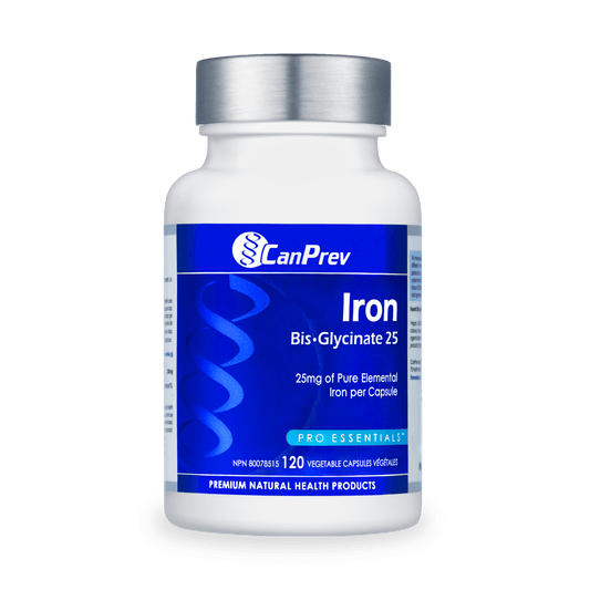 CanPrev Iron Bis-Glycinate 25 120 Veg Capsules 