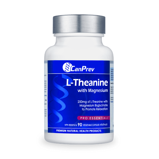 CanPrev L-Theanine with Magnesium 90 Veg Capsules - Wellness Supplement
