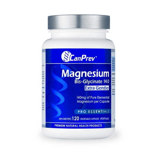 CanPrev Magnesium Bis-Glycinate 140 Extra Gentle 120 Veg Capsules - Wellness Supplement