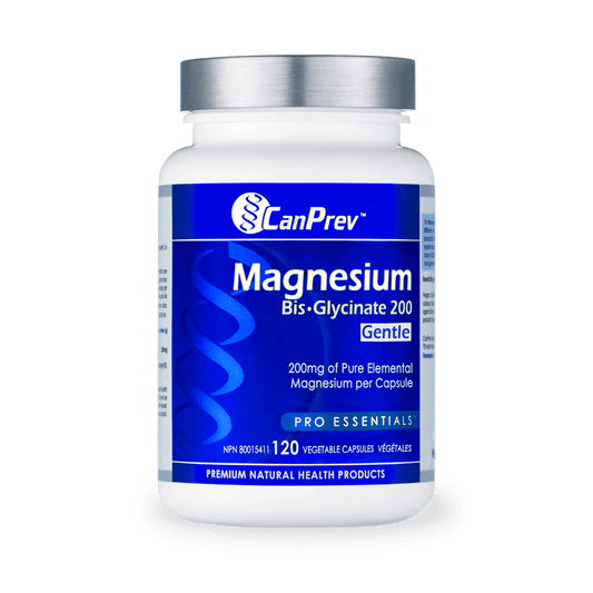 CanPrev Magnesium Bis-Glycinate 200 Gentle 120 Veg Capsules 