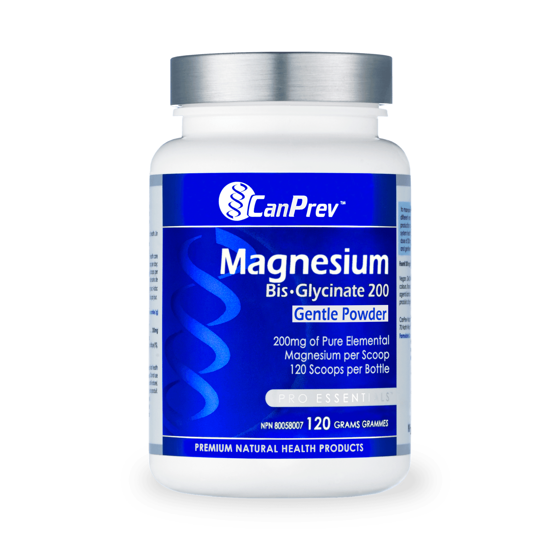 CanPrev Magnesium Bis-Glycinate 200 Gentle Powder 120g 