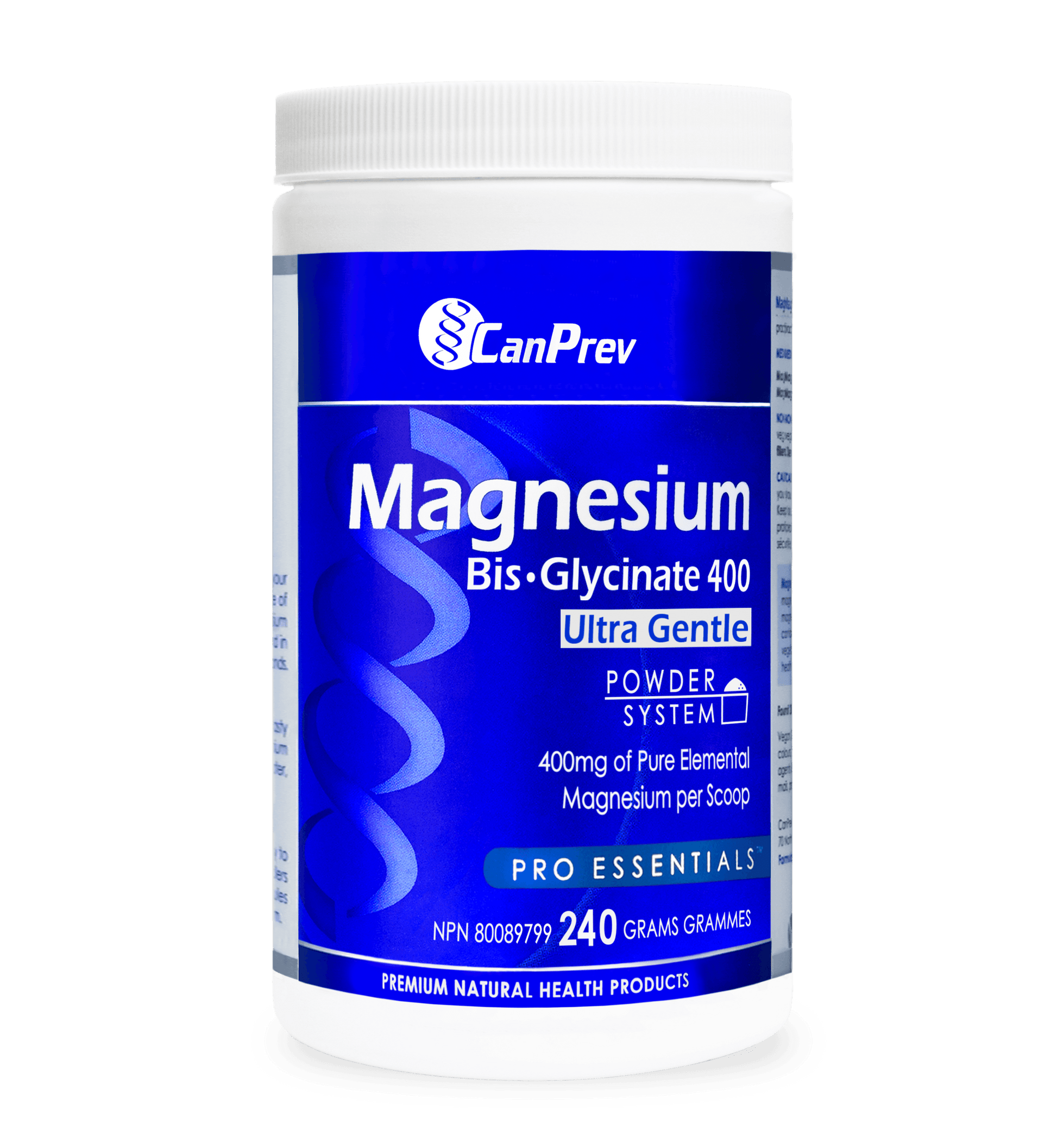 CanPrev Magnesium Bis-Glycinate 400 Ultra Gentle Powder 240g - Wellness Supplement