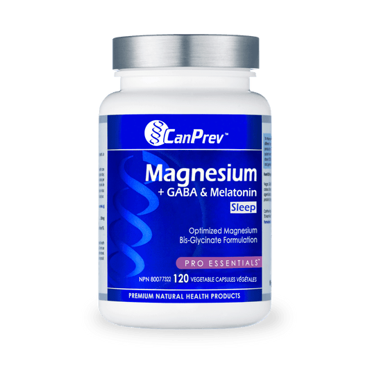 CanPrev Magnesium Sleep + GABA & Melatonin 120 Veg Capsules - Wellness Supplement
