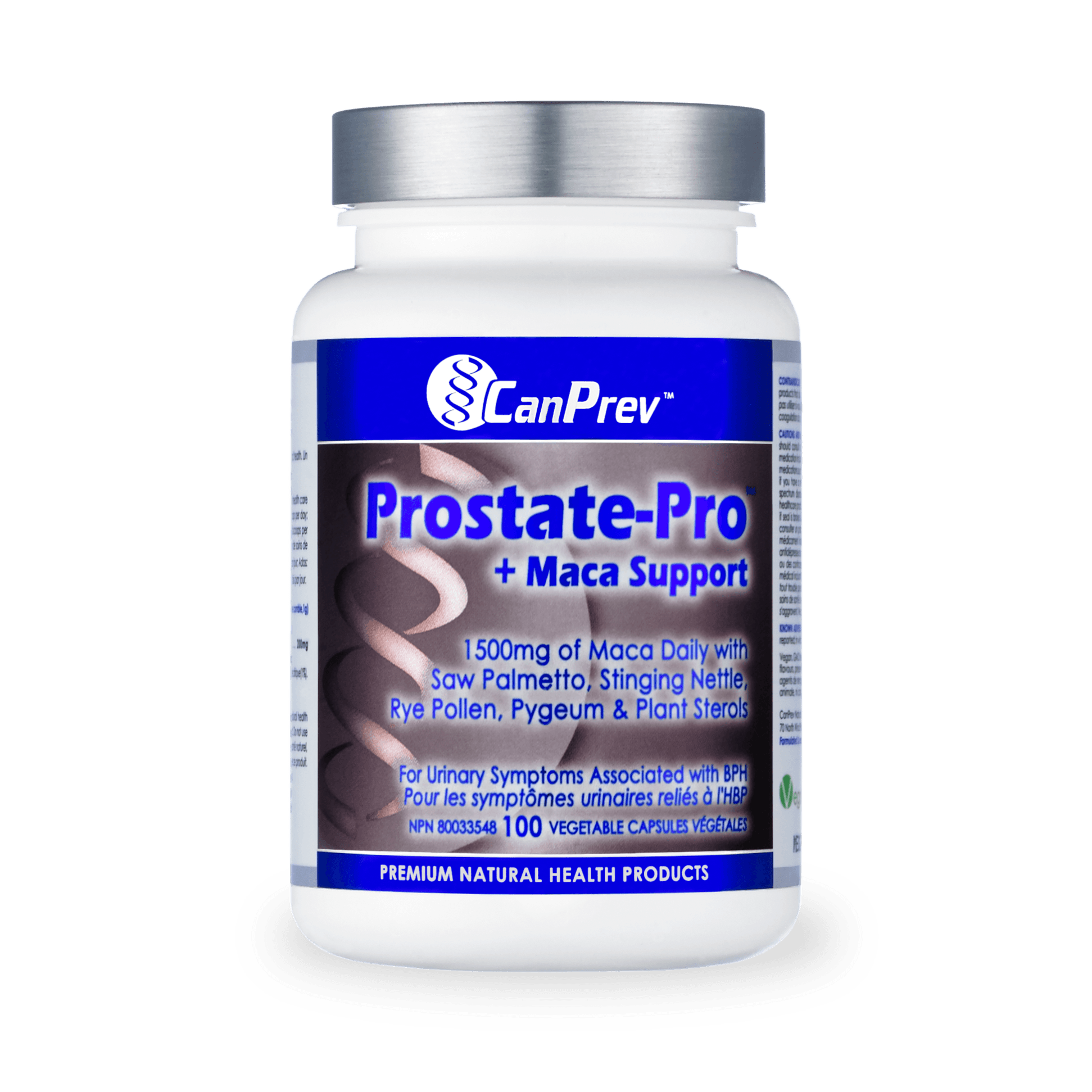 CanPrev Prostate-Pro + Maca Support 100 Veg Capsules 