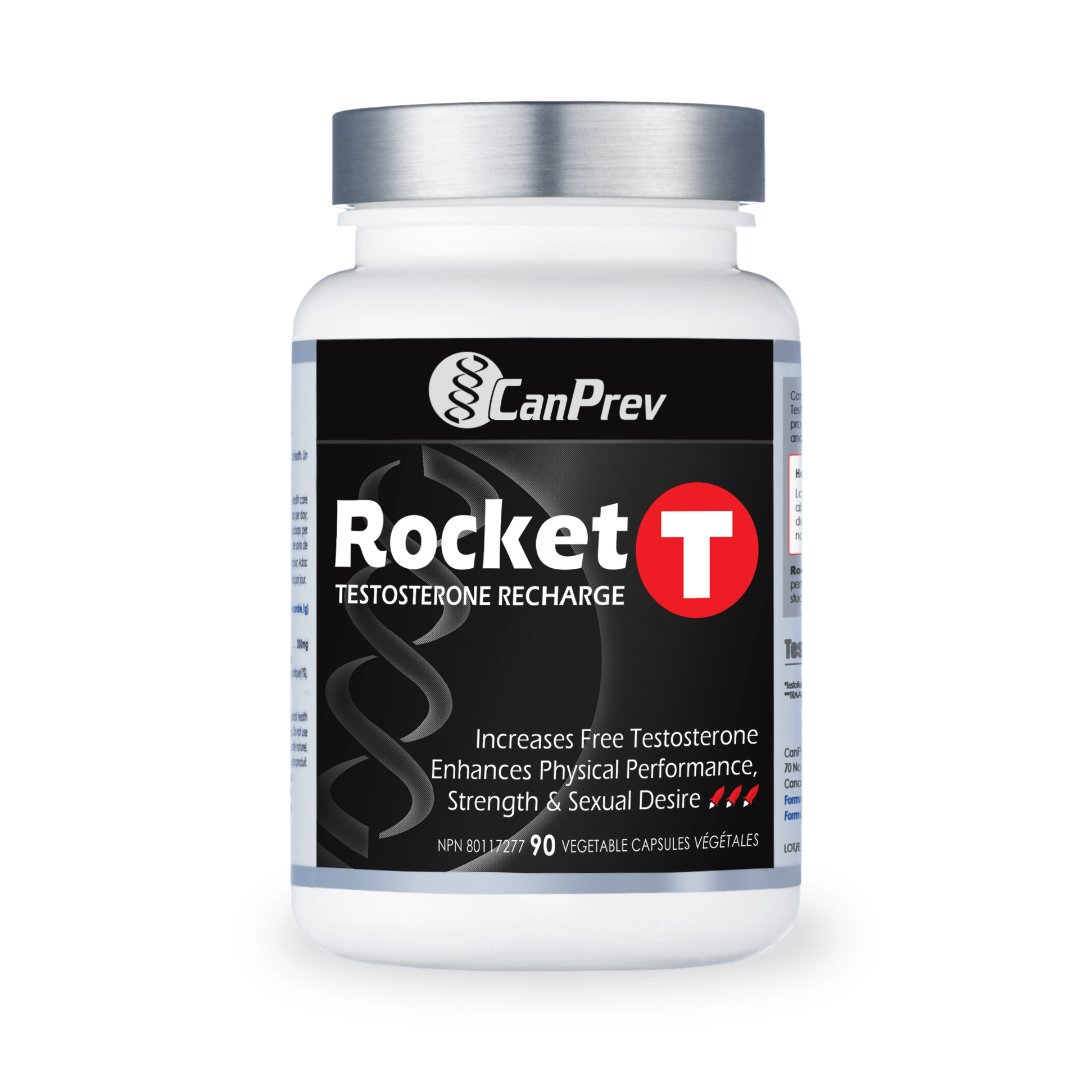 CanPrev Rocket T Testosterone Recharge 90 Veg Capsules - Wellness Supplement