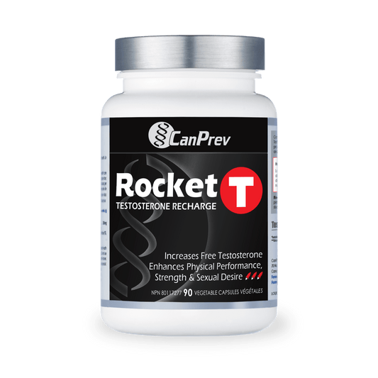CanPrev Rocket T Testosterone Recharge 90 Veg Capsules - Wellness Supplement