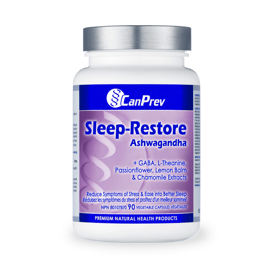 CanPrev Sleep-Restore Ashwagandha 90 Veg Capsules - Wellness Supplement
