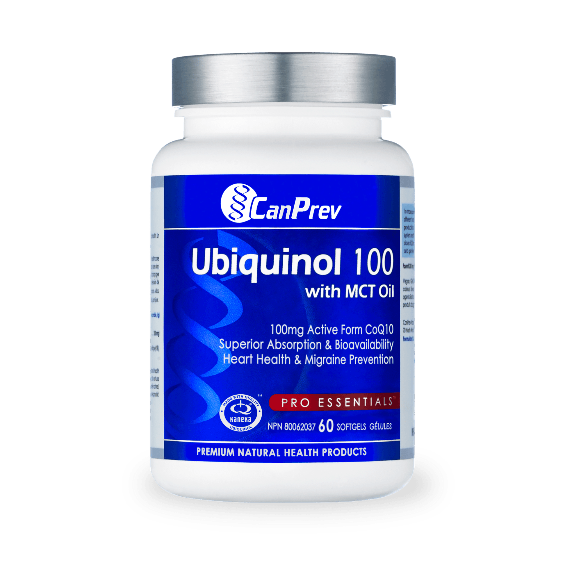 CanPrev Ubiquinol 100 with MCT Oil 60 Softgels - Wellness Supplement