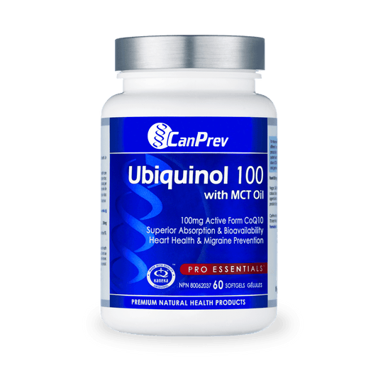 CanPrev Ubiquinol 100 with MCT Oil 60 Softgels - Wellness Supplement