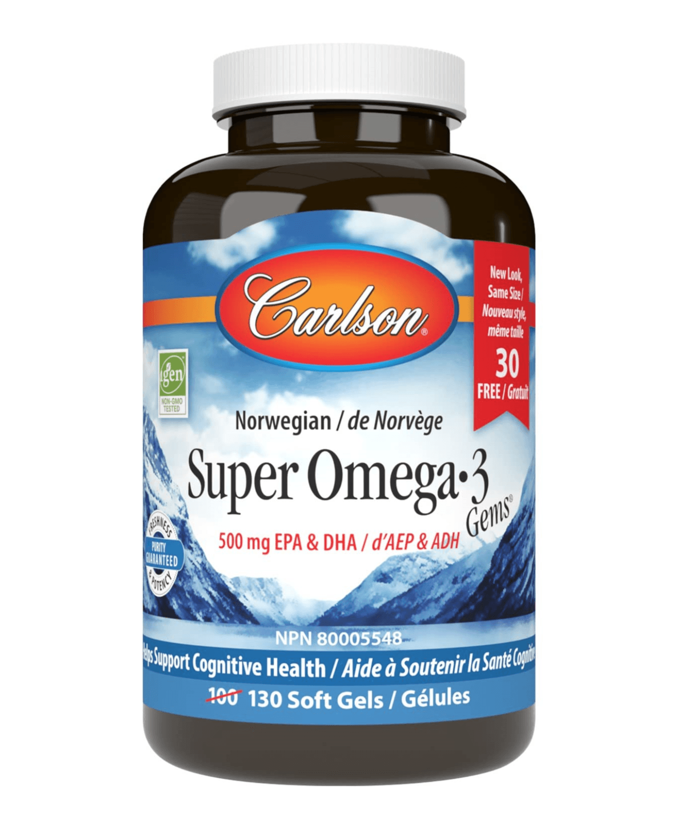 Carlson Super Omega-3 130 Softgels
