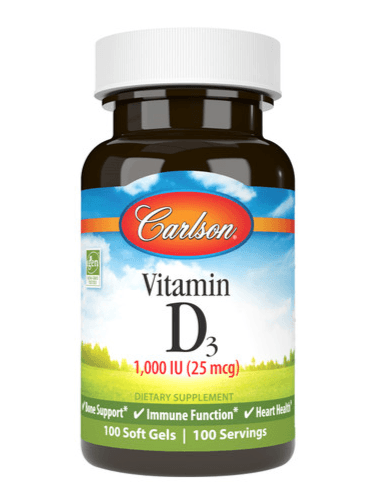 Carlson Vitamin D3 1,000IU 100 Softgels
