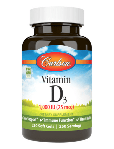 Carlson Vitamin D3 1,000IU 250 Softgels