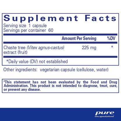 Pure Encapsulations Chaste Tree (Vitex) 60 Capsules