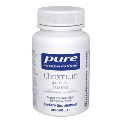 Pure Encapsulations Chromium (picolinate) 500mcg 180 Capsules