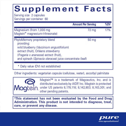 Pure Encapsulations CogniMag 120 Capsules