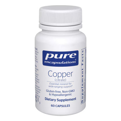 Pure Encapsulations Copper (citrate) 60 Capsules