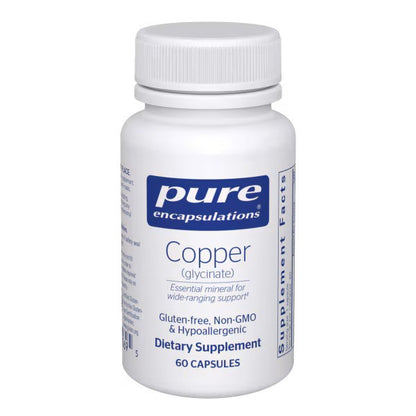 Pure Encapsulations Copper (glycinate) 60 Capsules