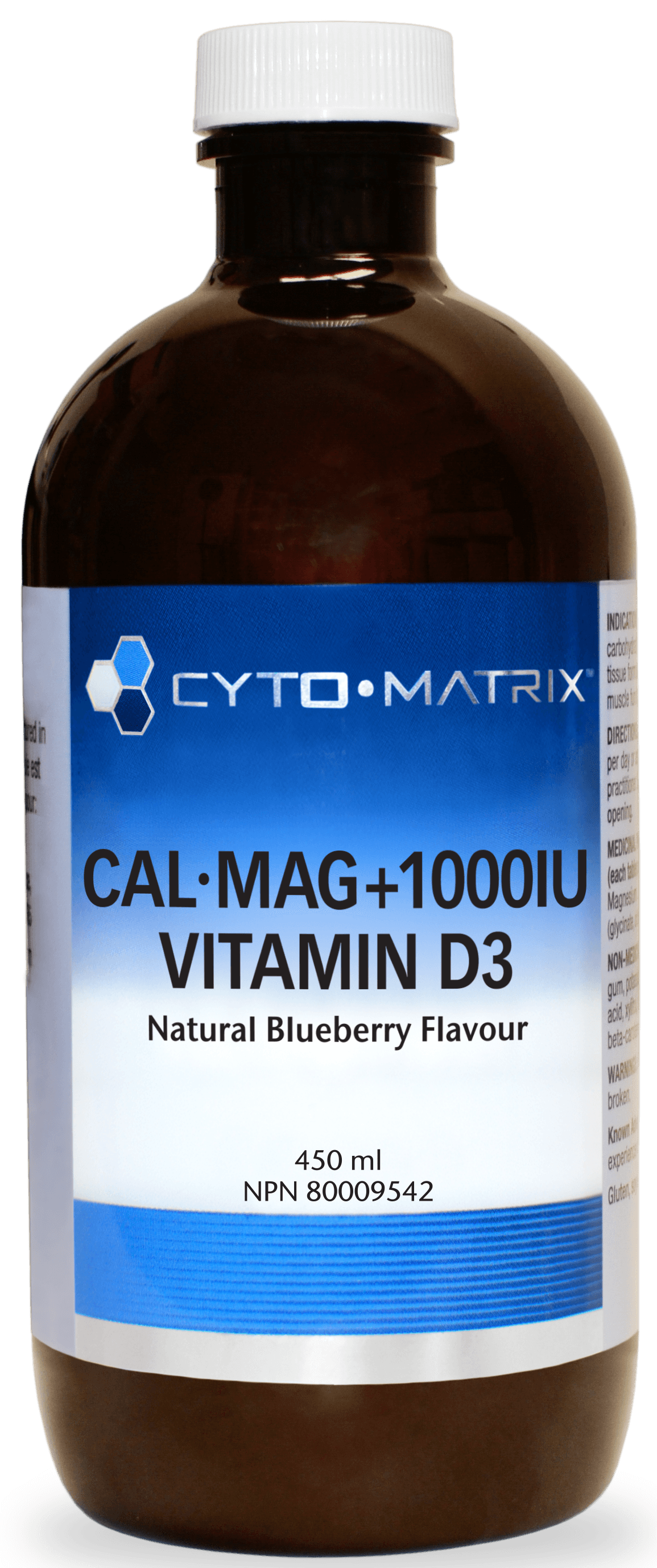 Cal·Mag + 1000IU Vitamin D3 - Liquid - Blueberry 450 mL 