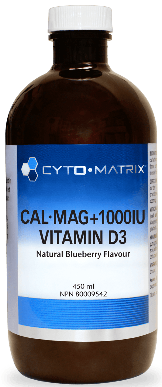 Cal·Mag + 1000IU Vitamin D3 - Liquid - Blueberry 450 mL 
