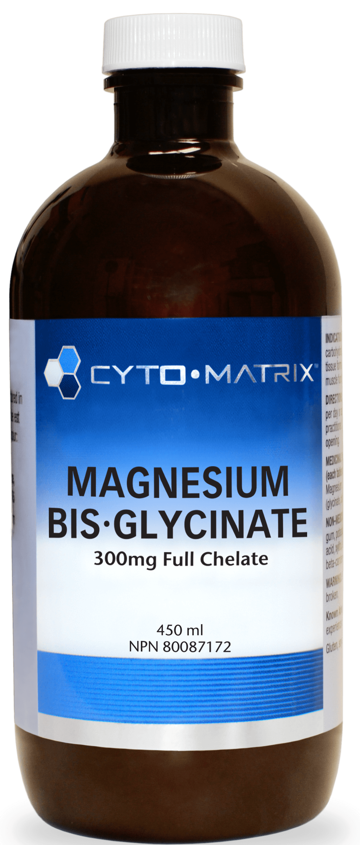 Magnesium Bis·Glycinate - 300mg Full Chelate Liquid 450 mL 