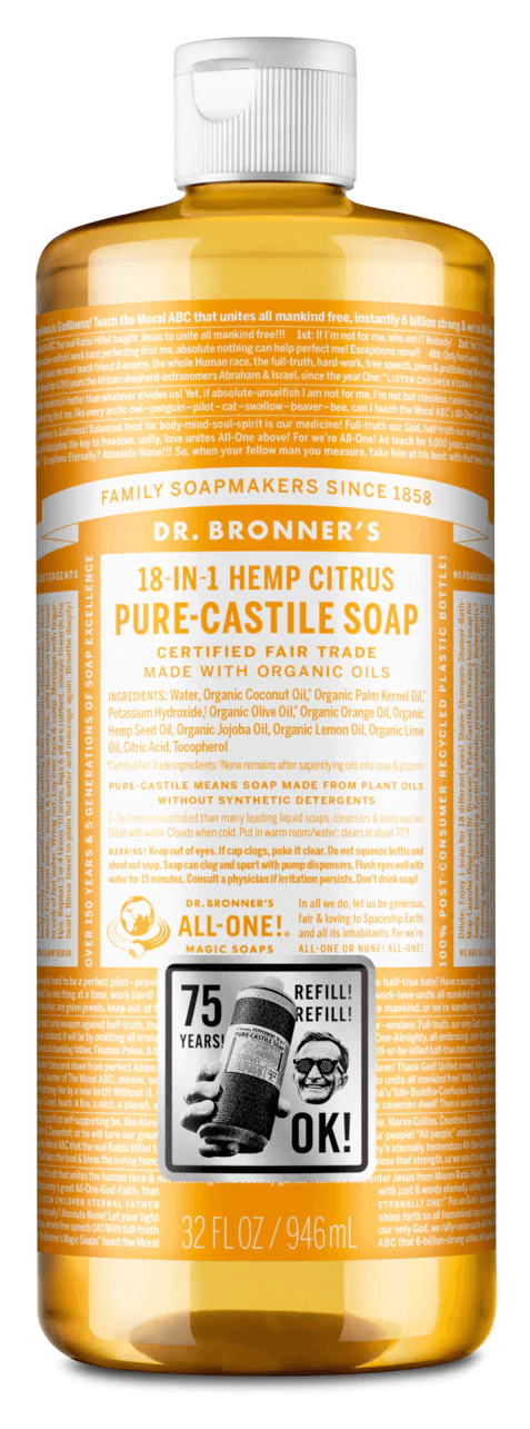 Dr. Bronner's Citrus Pure-Castile Liquid Soap 946ml