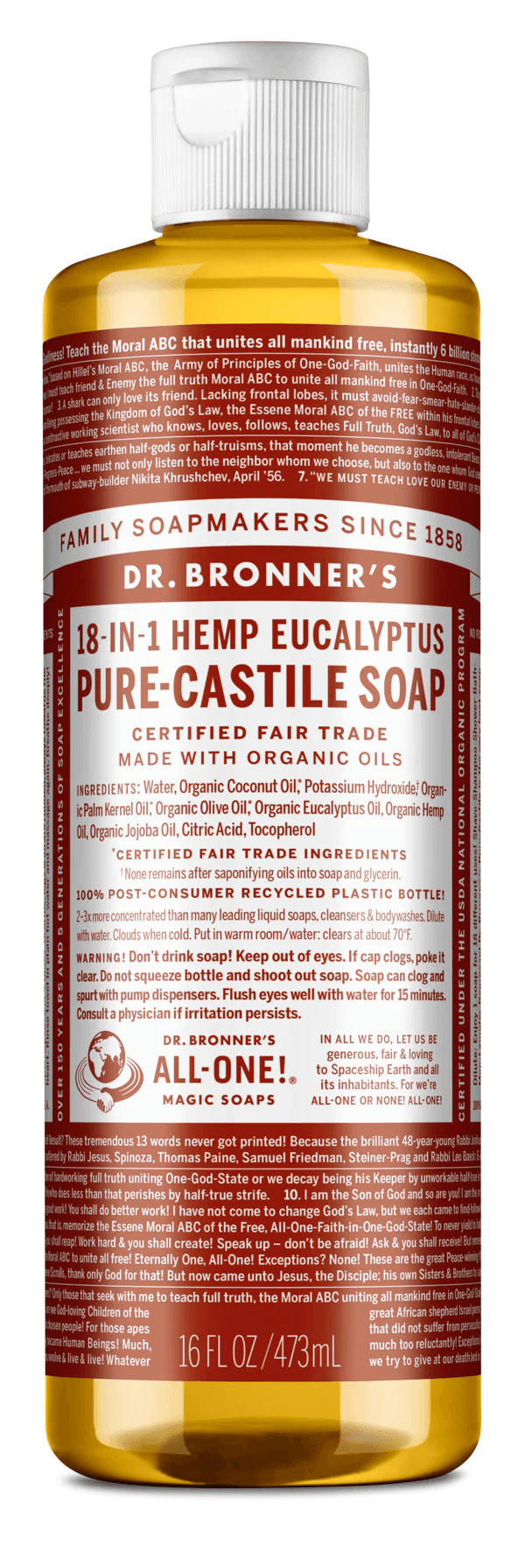 Dr. Bronner's Eucalyptus Pure-Castile Soap 473ml