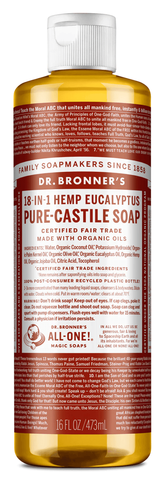 Dr. Bronner's Eucalyptus Pure-Castile Soap 473ml