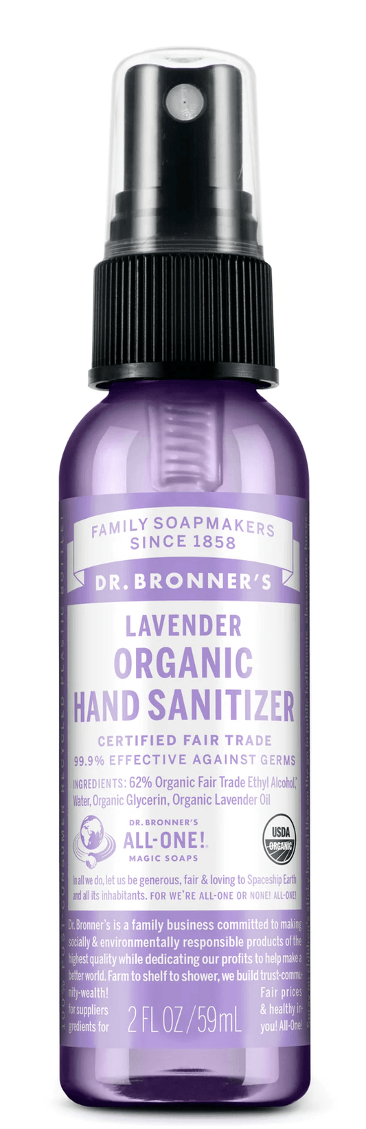 Dr. Bronner's Hand Sanitizer Lavender 59ml