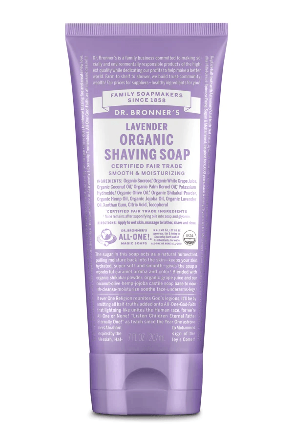 Dr. Bronner's Lavender Organic Shaving Soap 207ml