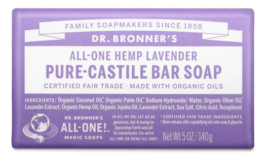 Dr. Bronner's Lavender Pure-Castile Bar Soap 140g