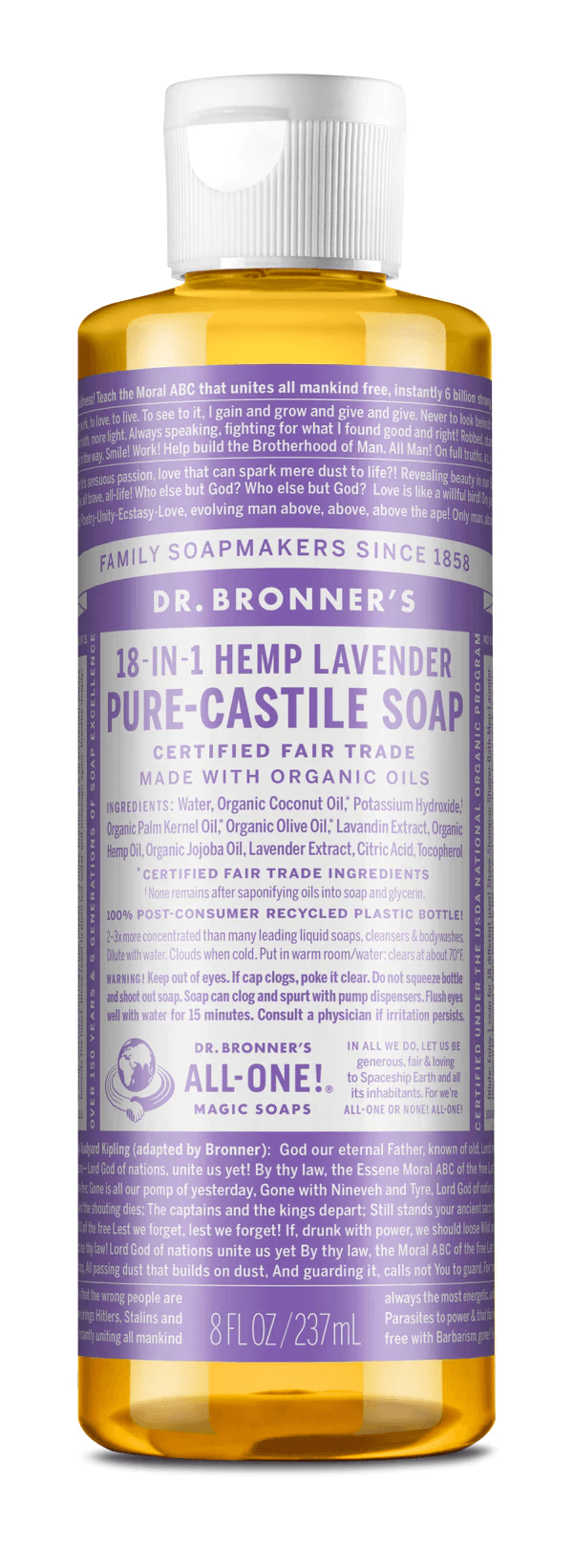 Dr. Bronner's Lavender Pure-Castile Soap 237ml