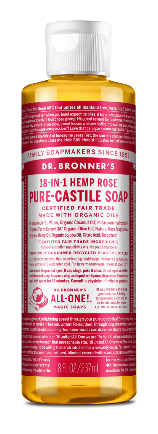 Dr. Bronner's Rose Pure-Castile Soap 237ml