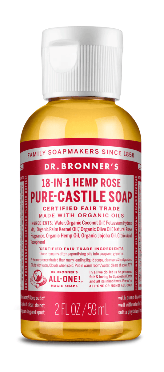 Dr. Bronner's Rose Pure-Castile Soap 59ml