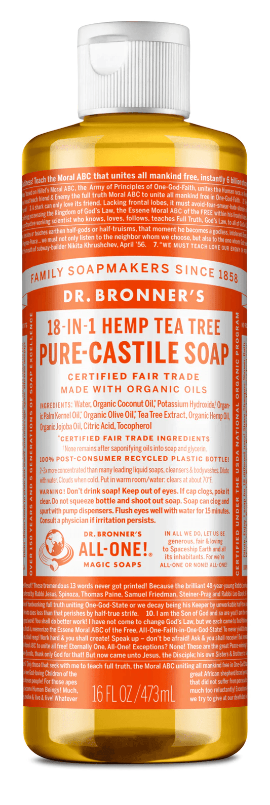 Dr. Bronner's Tea Tree Pure-Castile Soap 473ml