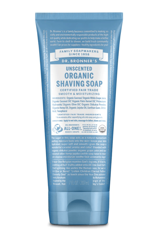 Dr. Bronner's Unscented Organic Shaving Soap 207ml
