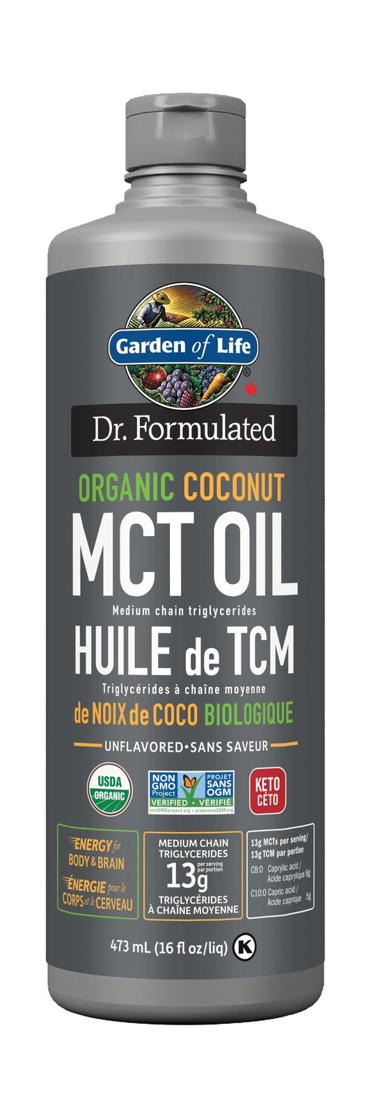 Garden of Life Dr. Formulated 100% Organic MCT Oil 473mL