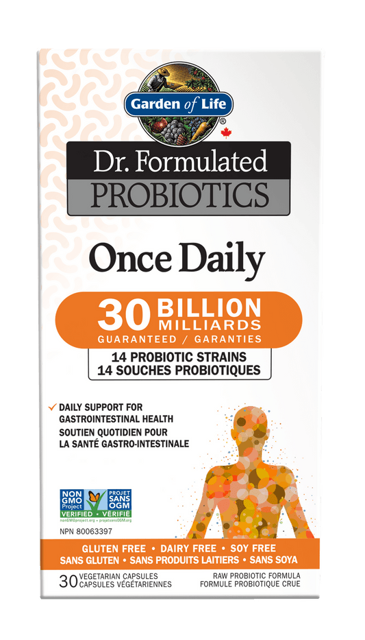 Garden of Life Dr. Formulated Once Daily 30B Refrigerator Stable 30 Veg Capsules
