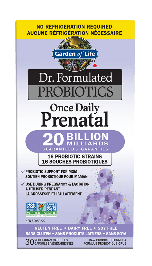 Garden of Life Dr. Formulated Once Daily Prenatal Shelf Stable 30 Veg Capsules