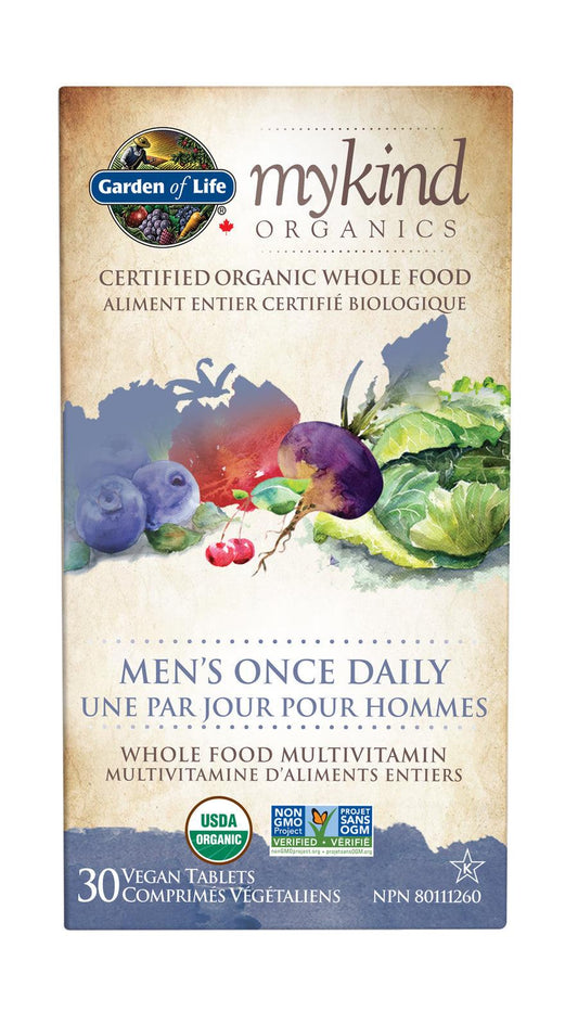 Garden of Life mykind Organics Multivitamin Men's Once Daily 30 Tablets