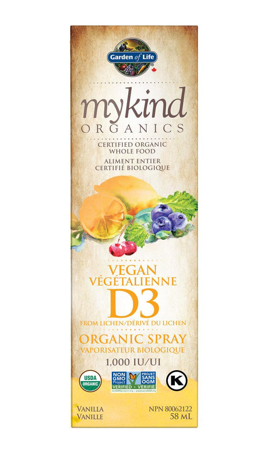 Garden of Life mykind Organics Vegan D3 Organic Spray Vanilla 58mL